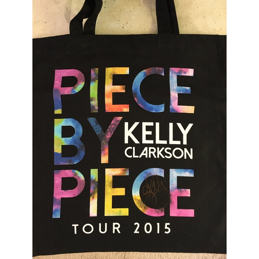 AUTOGRAPHED Kelly Clarkson Tote Bag "2015 Piece By Piece Tour" Merch NEW NWOT